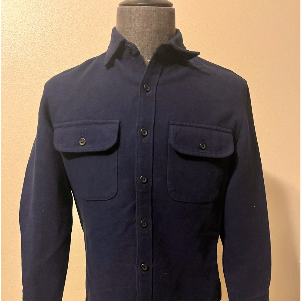Nice heavy JCrew sturdy flannel small slim blue. Exellent condition